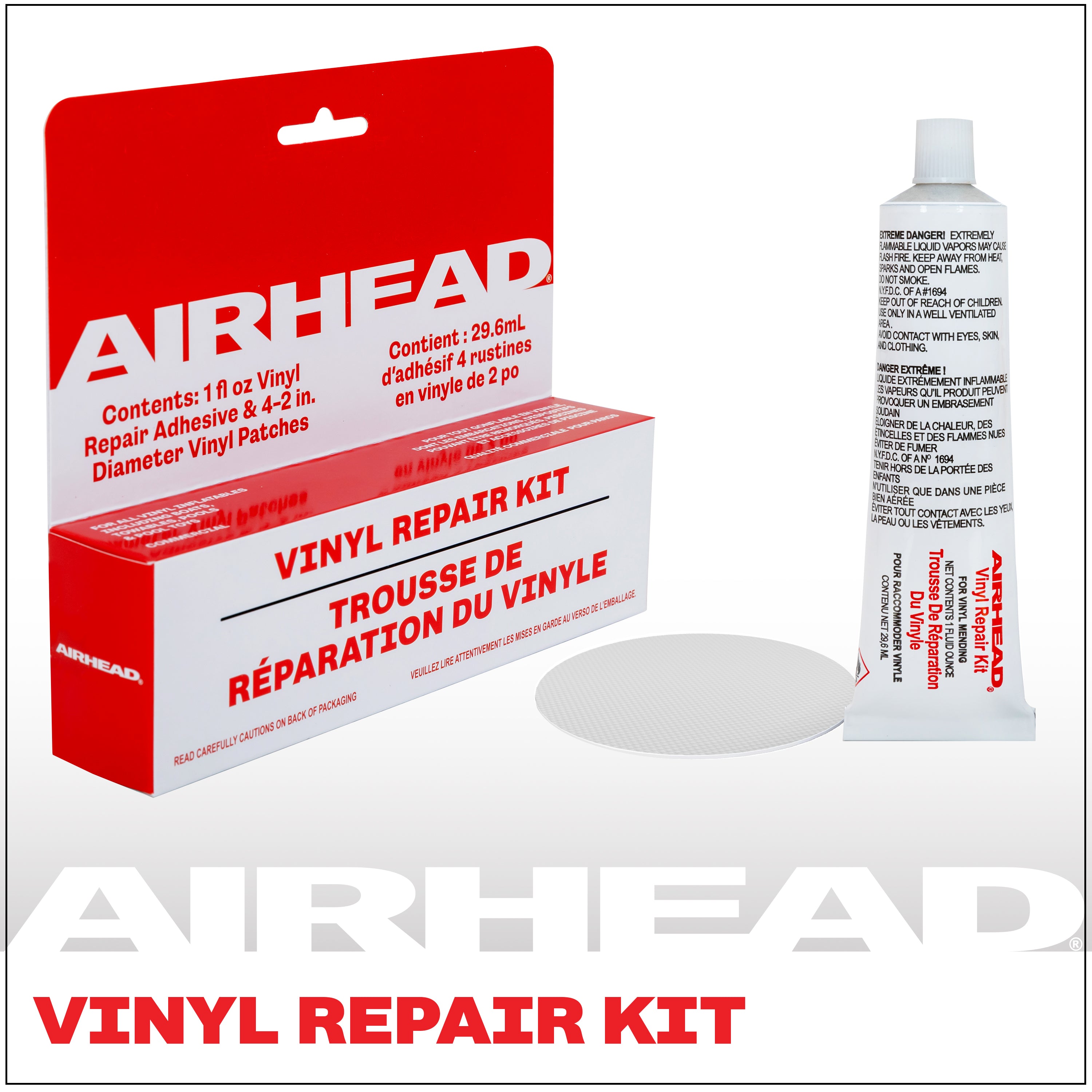 AIRHEAD Boating Accessories Vinyl Repair Kit kit riparazione vinile
