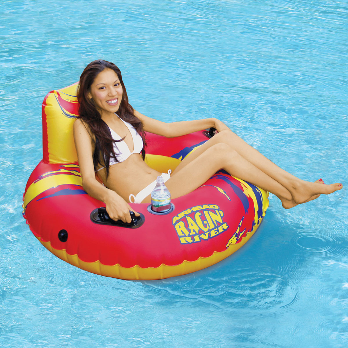 AIRHEAD Lake & River Floats Ragin' River ciambella gonfiabile con seduta in rete