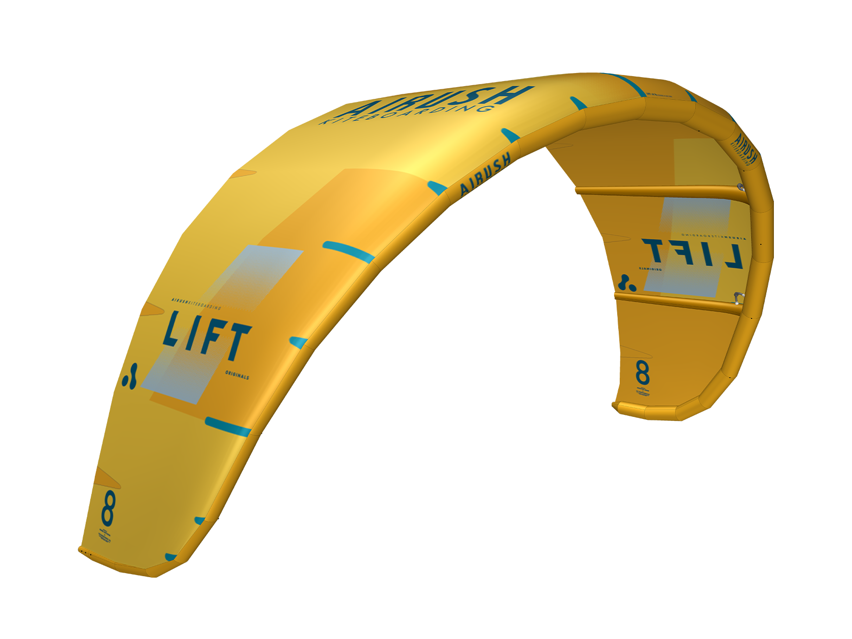 Airush Kites Lift Kite v4 kite big air 7-12 m Teal & Grey Yellow