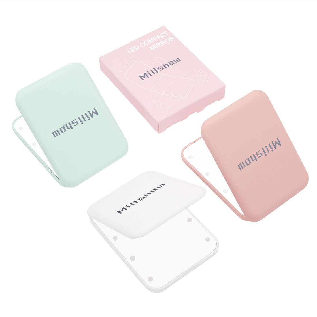 NEW-Vi Beauty Mirror Milishow Magnifying Mirror specchio ingranditore rosa