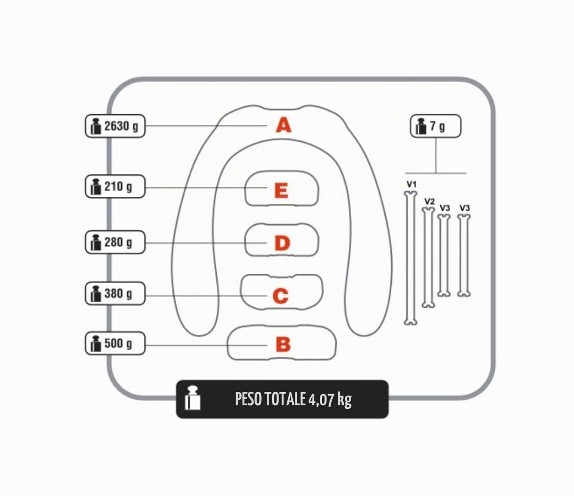 C4 Belts and Weights DYNO collare apnea modulabile nero 4 kg