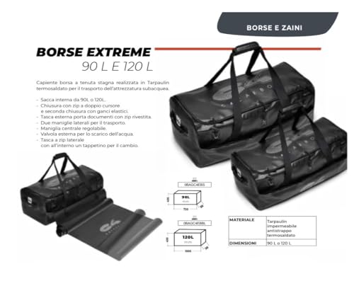 C4 Bags EXTREME 90 LT borsone sub 90 L scarico acqua