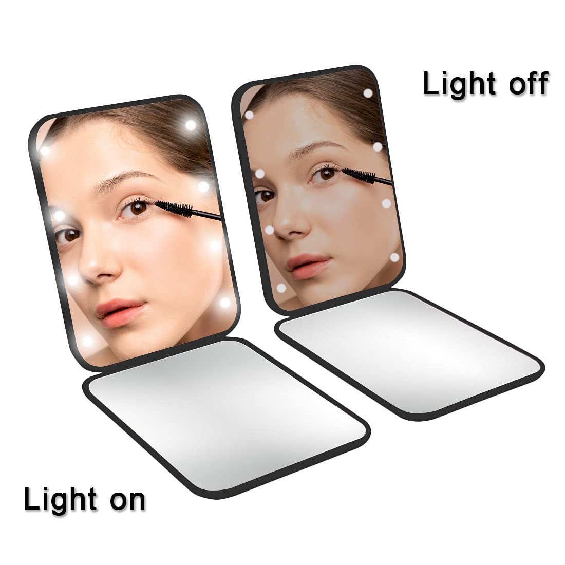 NEW-Vi Beauty Mirror Milishow specchio ingranditore nero