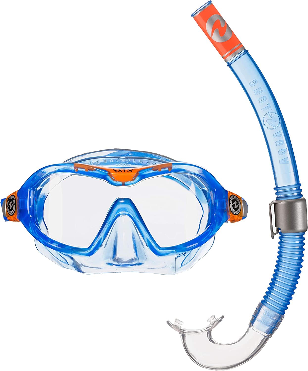 Aqualung Combos da snorkeling Combo Mix maschera e boccaglio blu e arancione