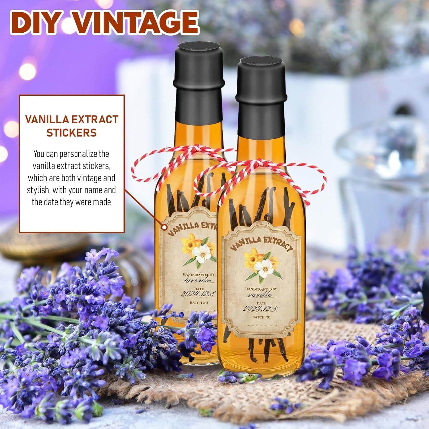NEW-Vi Glass Bottles bottiglie vetro vaniglia 5 oz 16 pezzi