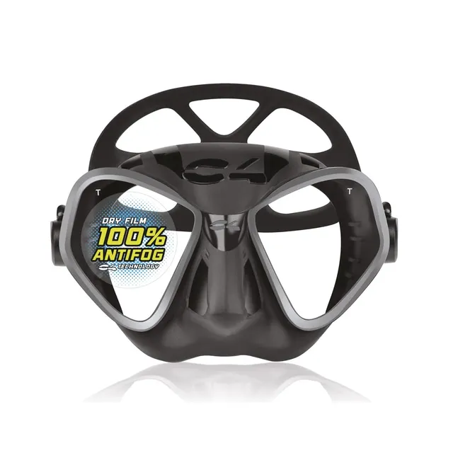 C4 Masks and Snorkels CONDO-R maschera BLACK ANTIFOG antiappannamento
