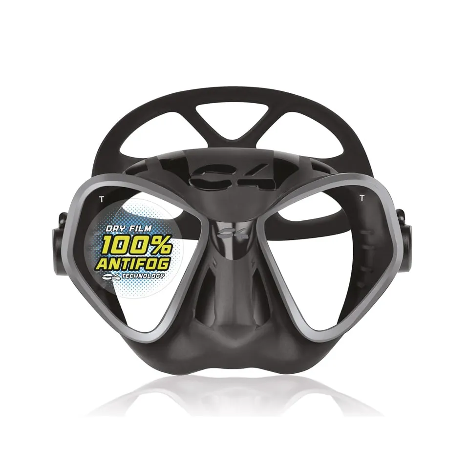 C4 Masks and Snorkels CONDO-R maschera BLACK ANTIFOG antiappannamento