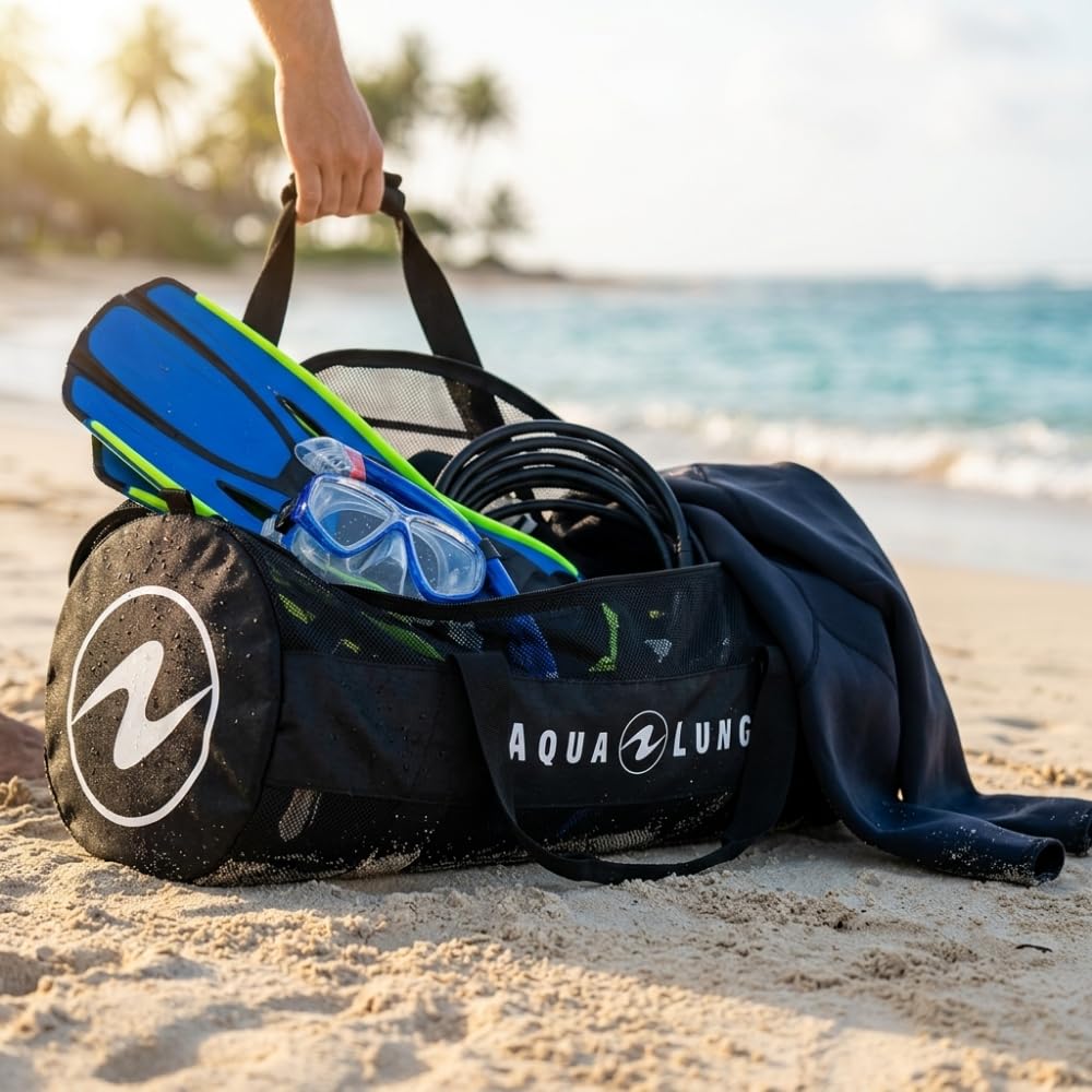Aqualung Borse Adventurer Mesh Bag borsa sub nera grande