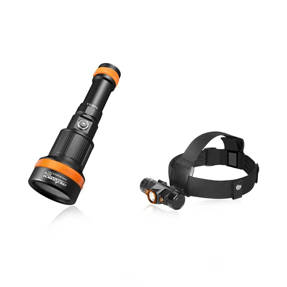 OrcaTorch Recreational Diving ZD710 MK2 bundle torcia subacquea