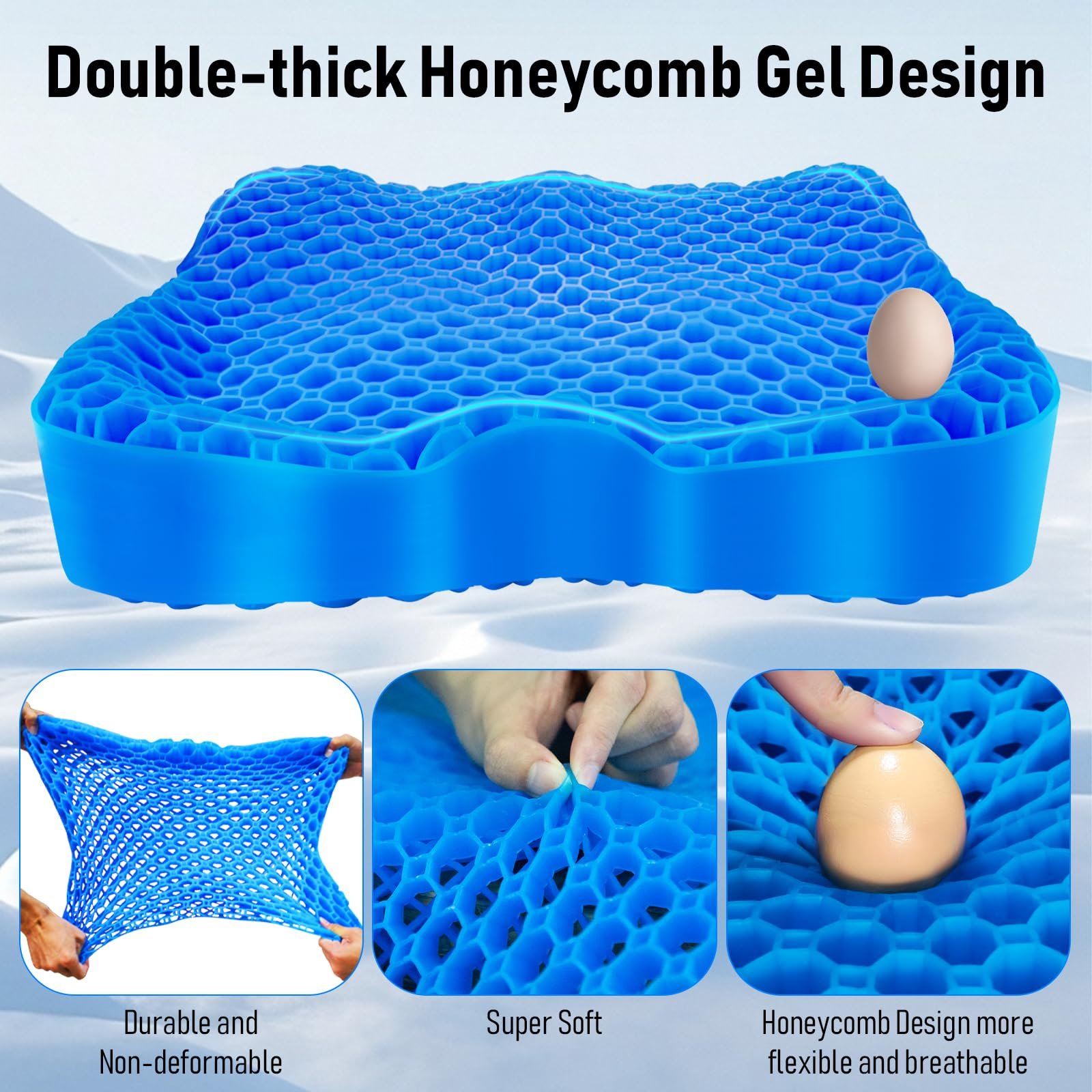 NEW-Vi Seat Cushion for Office cuscino seduta in gel a nido d’ape