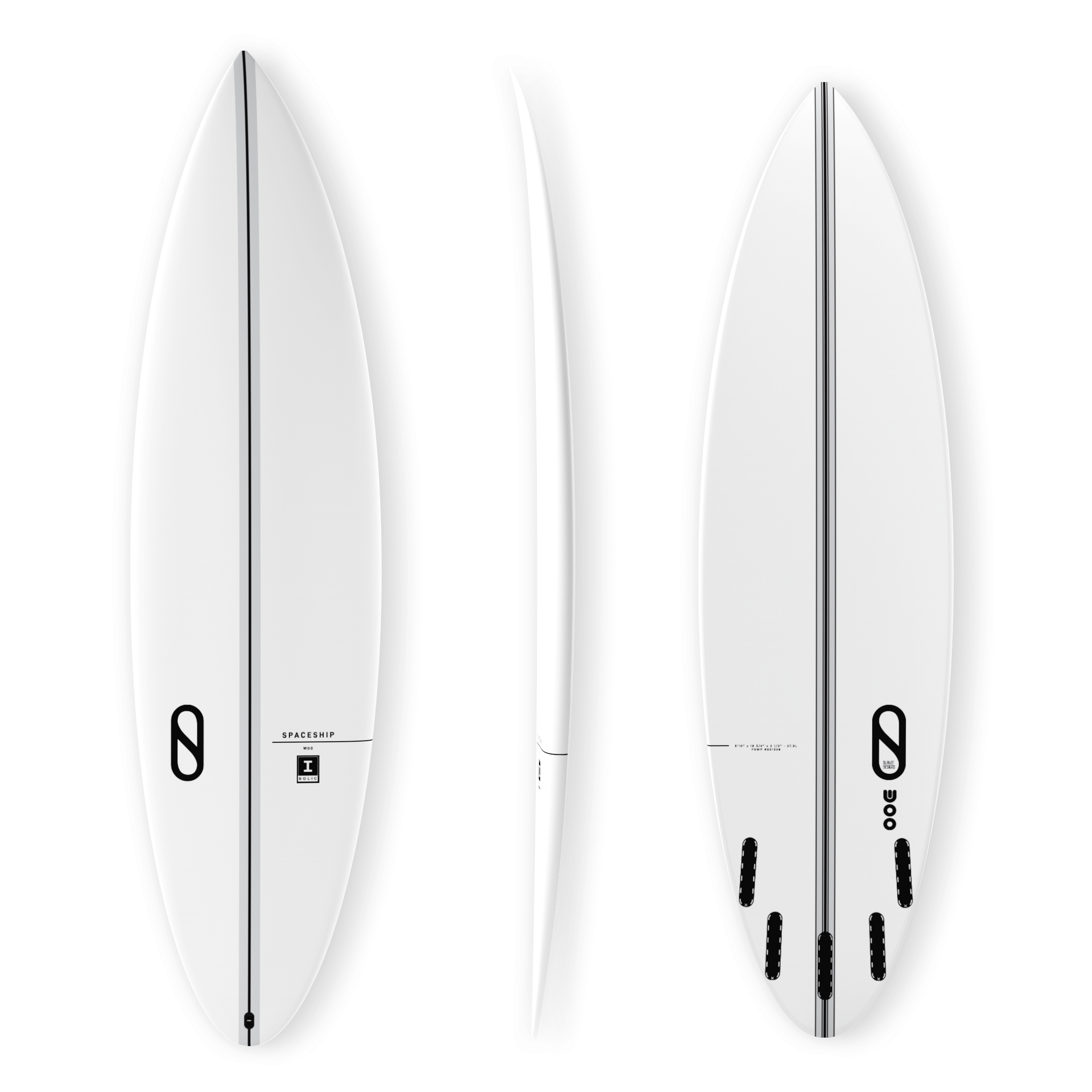 Firewire Slater Designs Spaceship tavola surf nera 5'6" I-Bolic 2.0