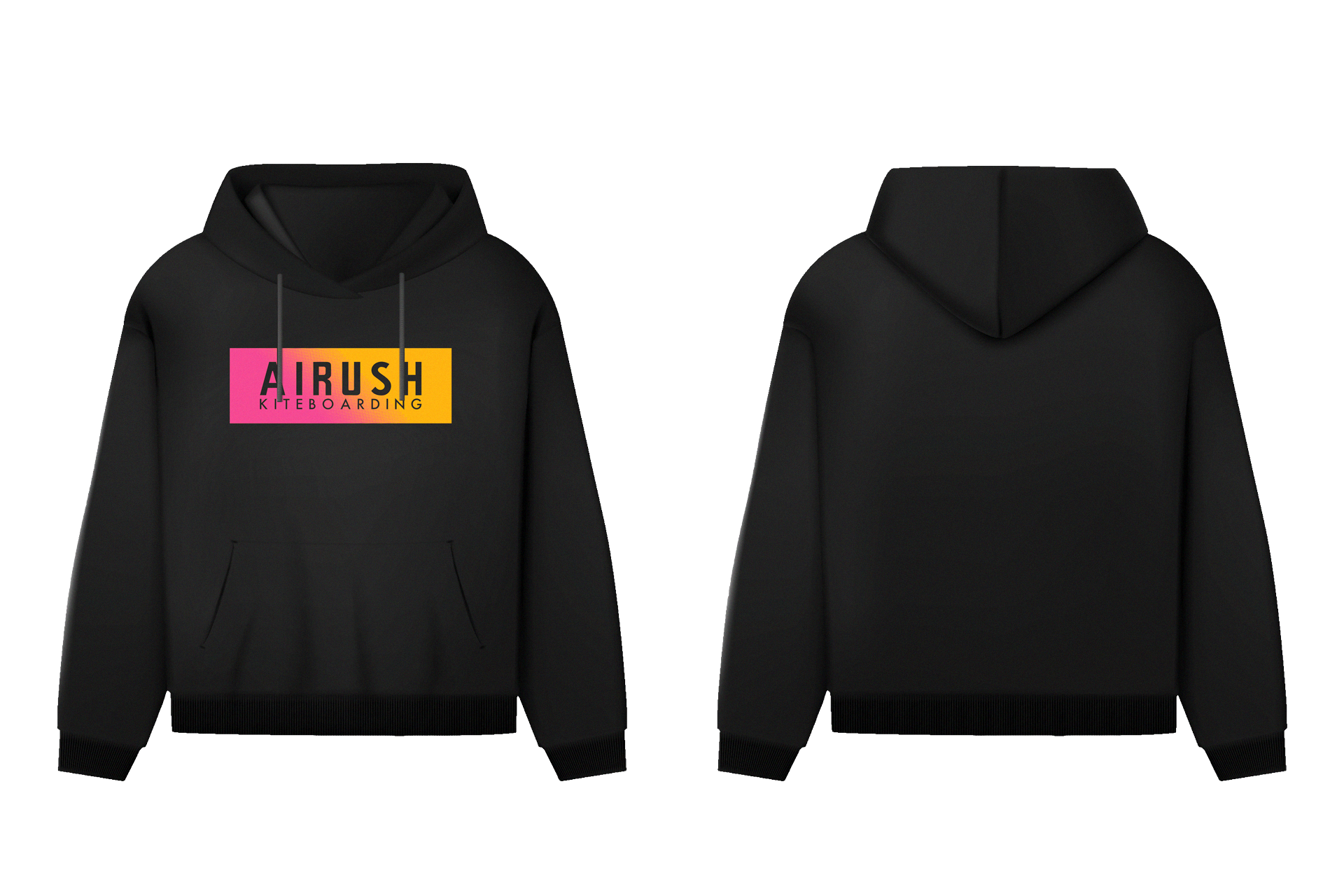 Airush Merch Hoody felpa logo rosa giallo