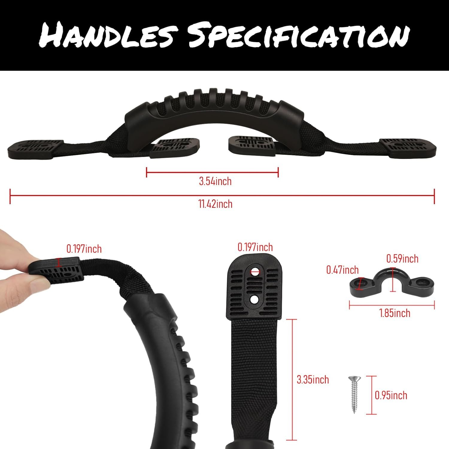 NEW-Vi Kayak Carry Handles maniglie trasporto kayak 4 pezzi