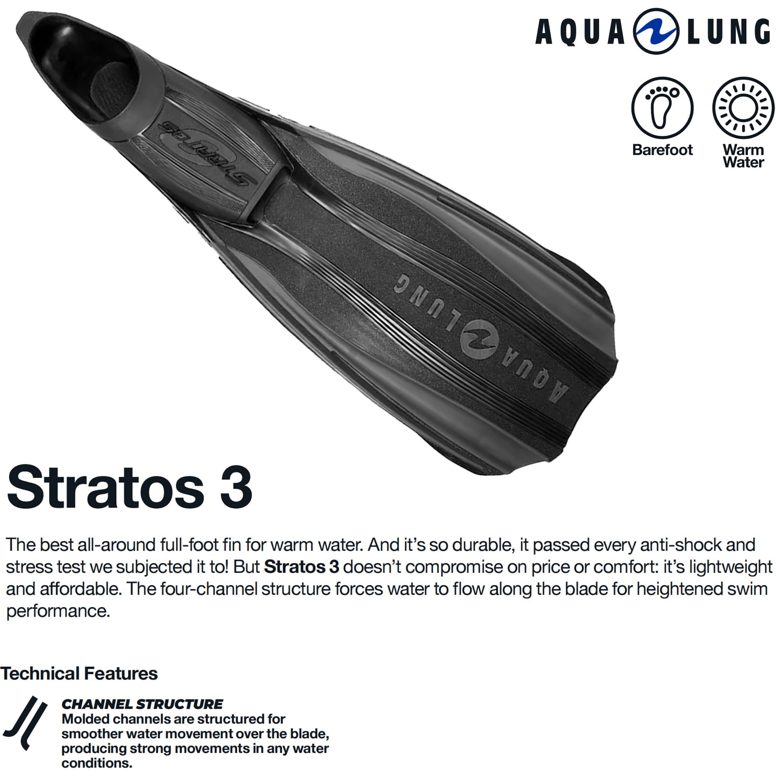 Aqualung Pinne da immersione Stratos 3 pinne sub 42/43