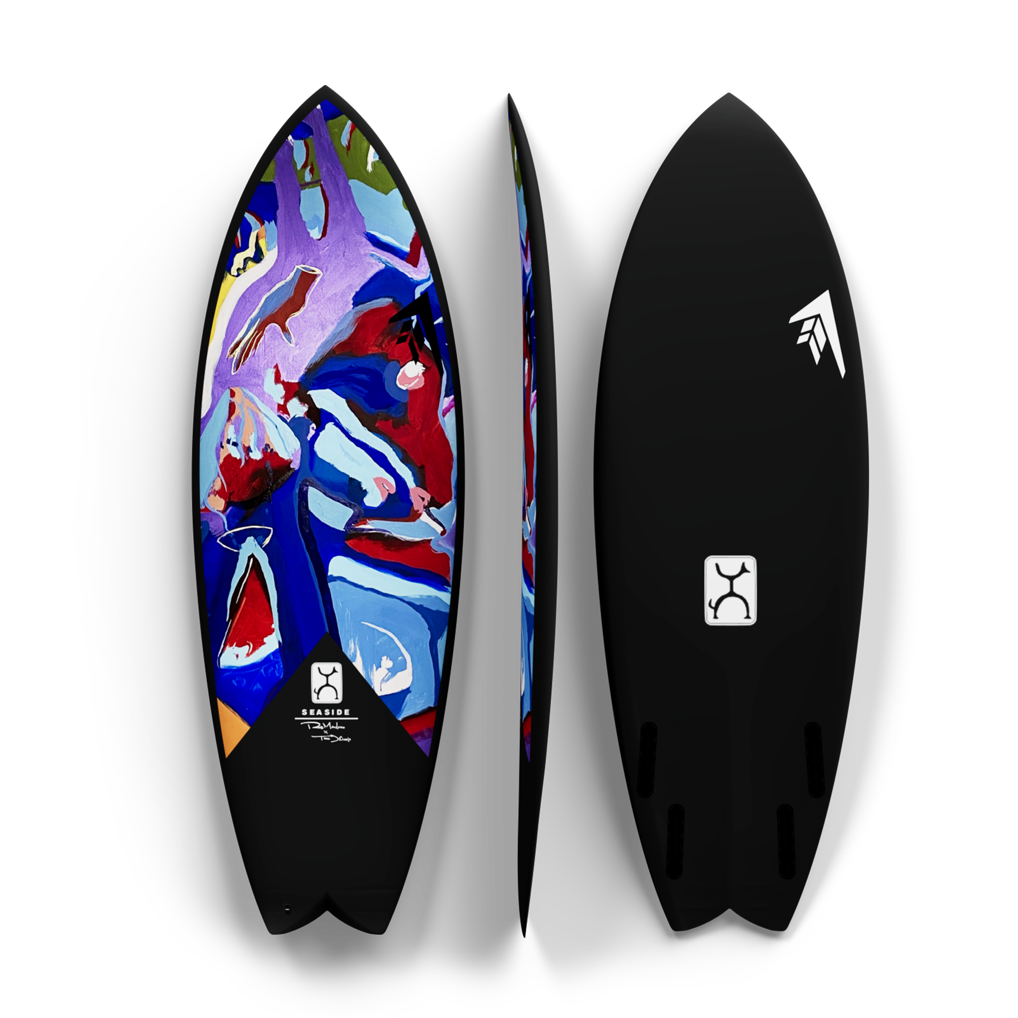 Firewire Rob Machado Seaside Gallery tavola da surf nera in carbonio