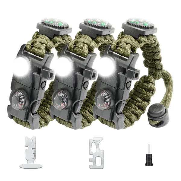 NEW-Vi Survival Paracord Bracelet 20 in 1 bracciale survival regolabile