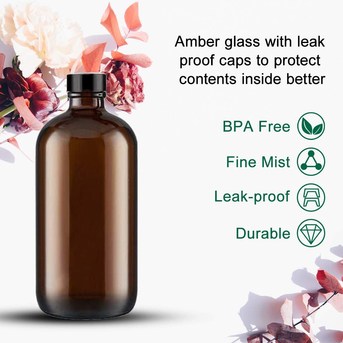 NEW-Vi Glass Bottles NVioAsport bottiglie spray in vetro 500 ml, 2 pezzi