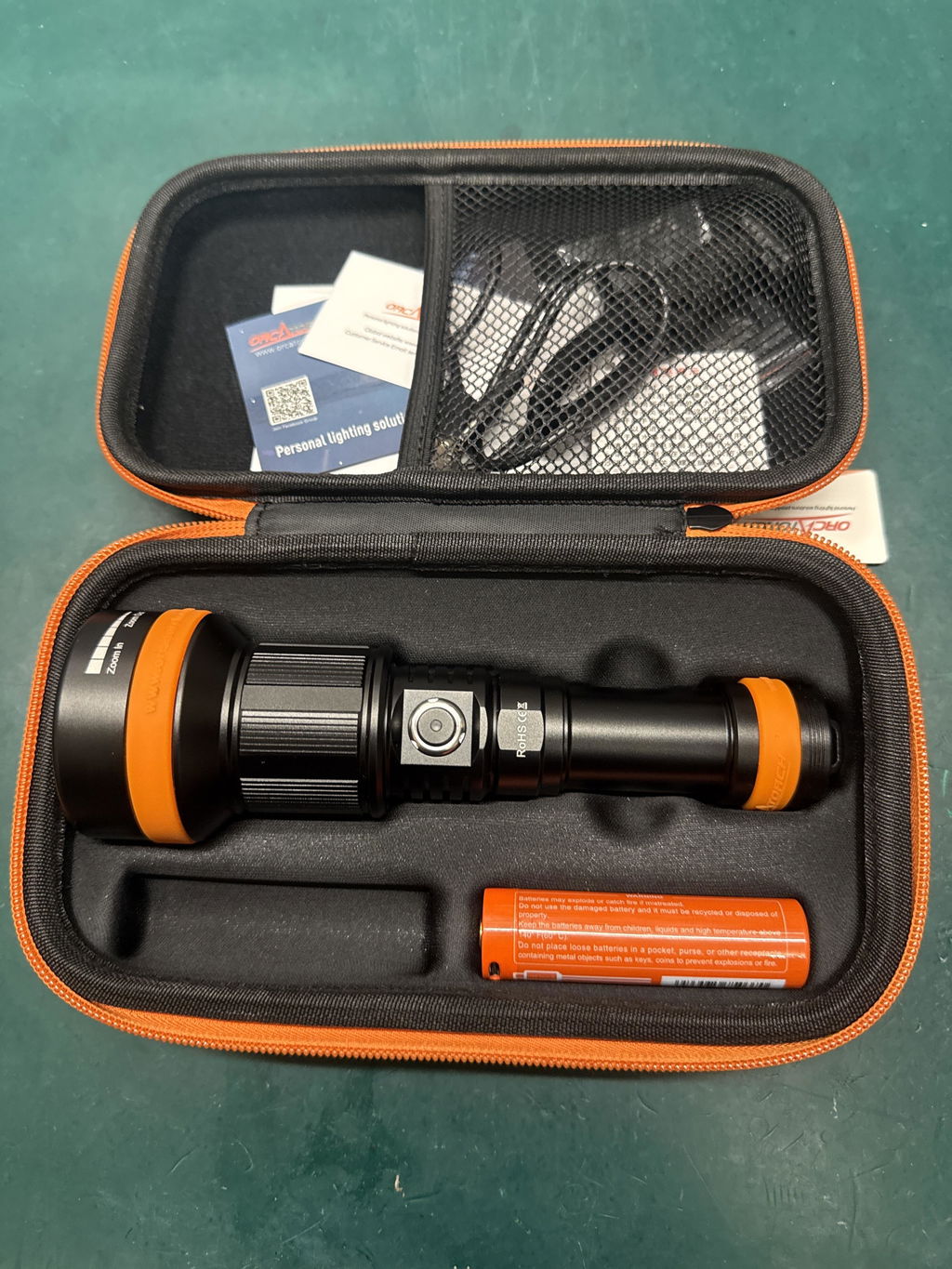OrcaTorch Recreational Diving ZD710 MK2 torcia subacquea zoom