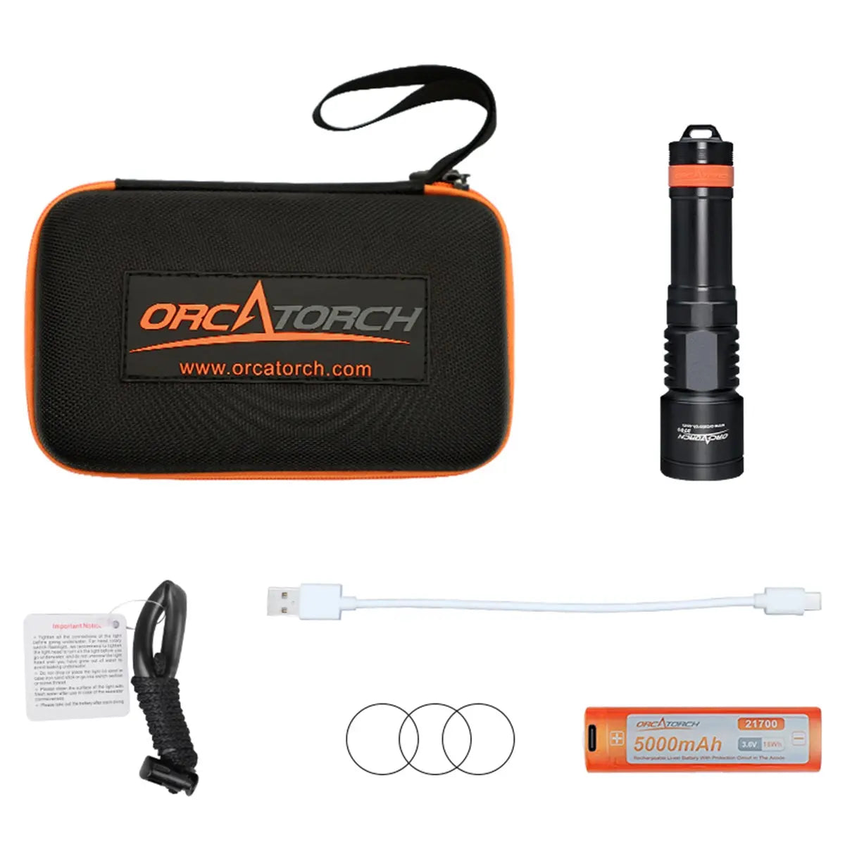 OrcaTorch Technical Diving D630 v2.0 D700 SD01 kit luci subacquee
