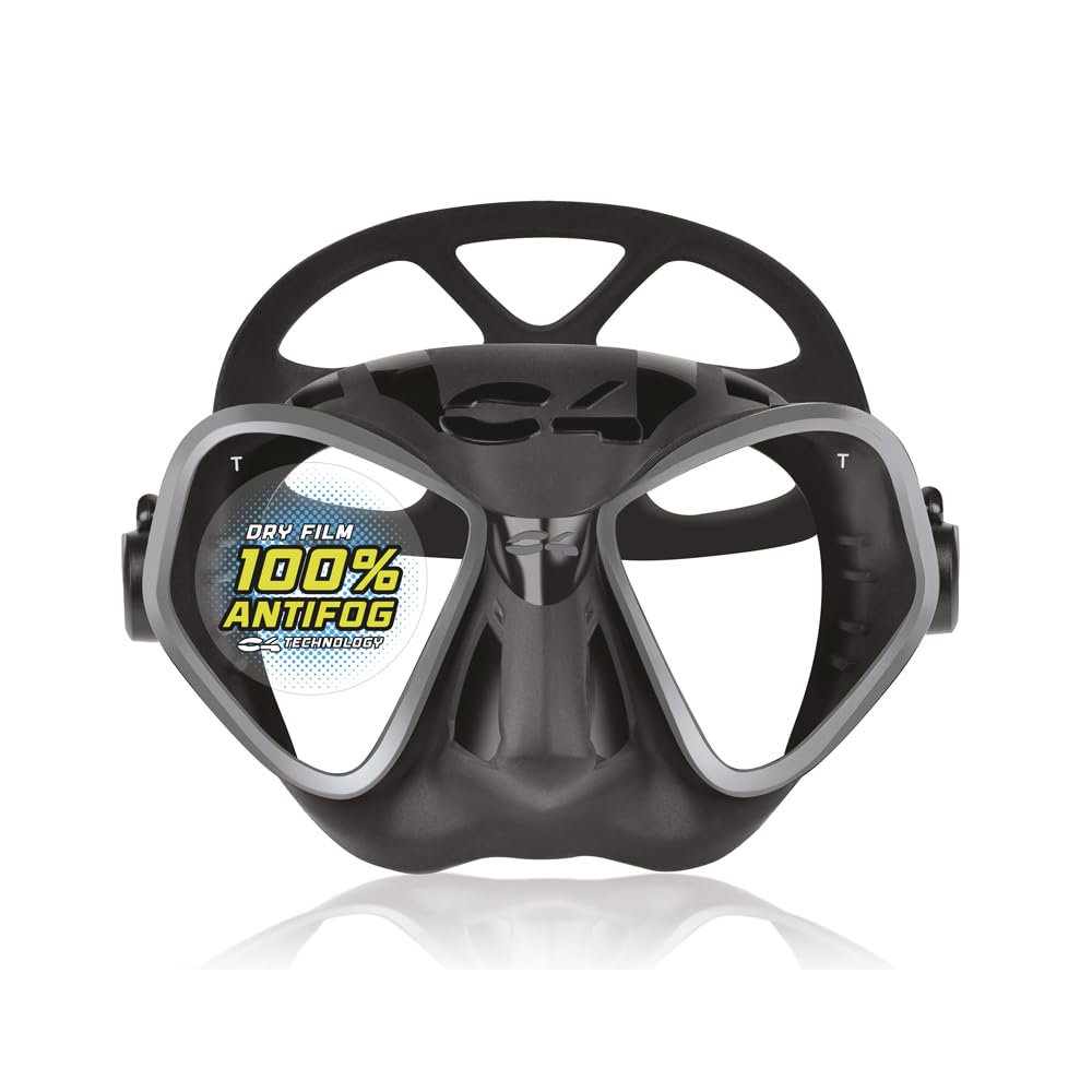 C4 Masks and Snorkels CONDO-R maschera BLACK ANTIFOG antiappannamento
