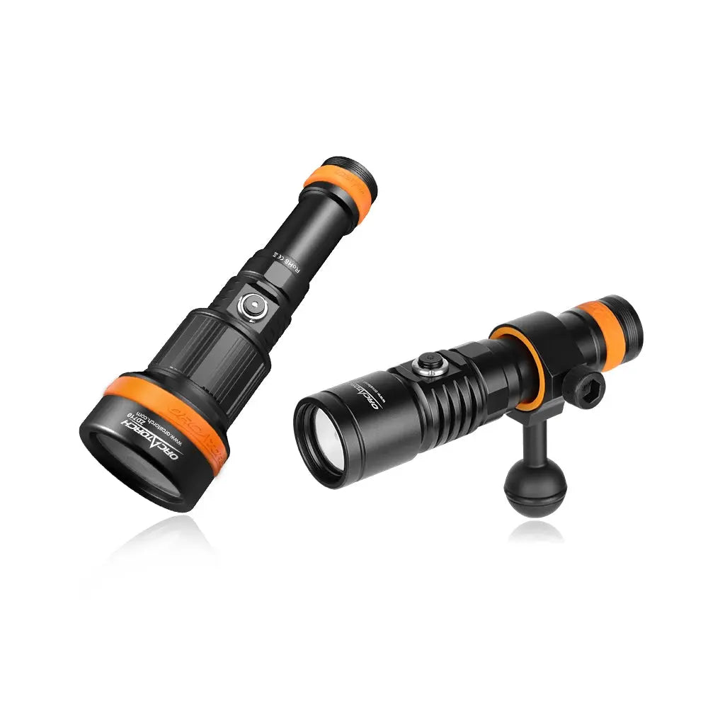 OrcaTorch Recreational Diving ZD710 MK2 bundle torcia subacquea