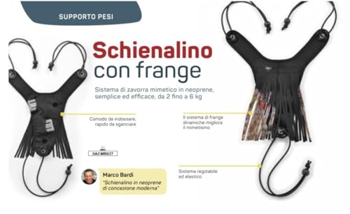 C4 Belts and Weights Schienalino zavorra mimetico con frange