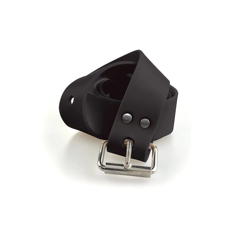 C4 Belts and Weights cintura in silicone nera con fibbia marsigliese
