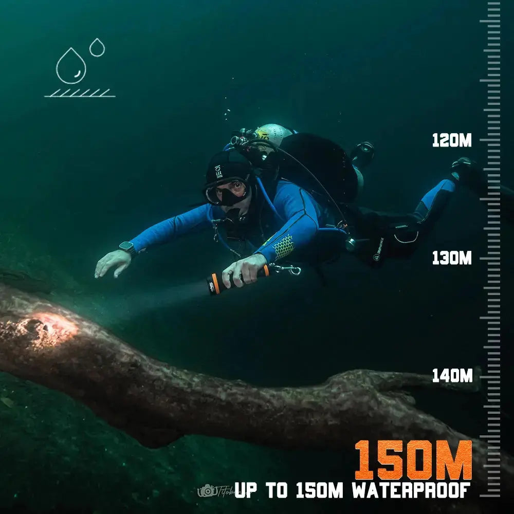 OrcaTorch Recreational Diving ZD710 MK2 torcia subacquea zoom