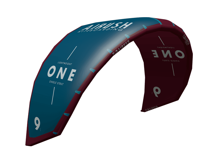 Airush Kites One v2 kite 8 m rosso e verde teal per vento leggero
