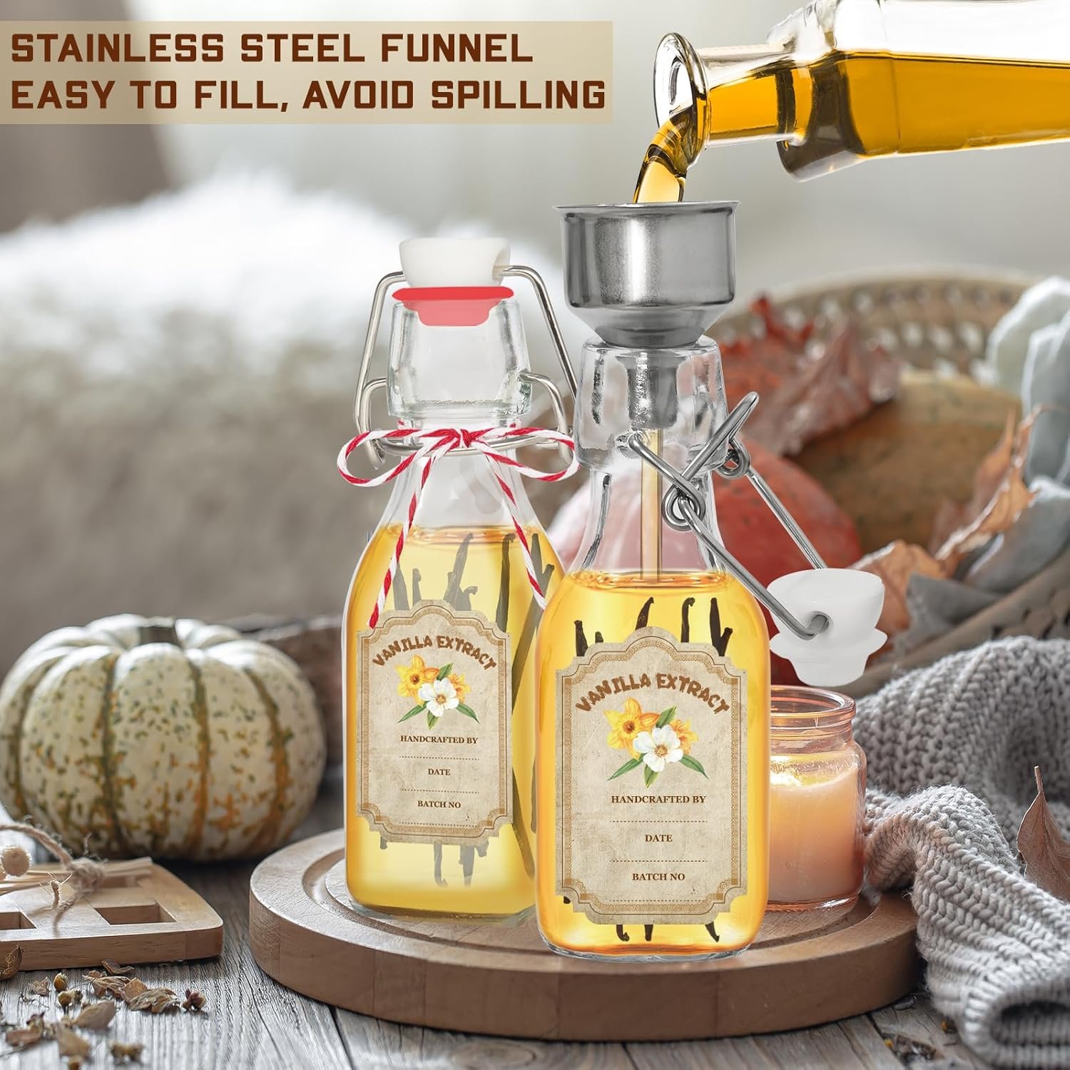 NEW-Vi Glass Bottles bottiglie in vetro 4 oz, 10 pezzi per estratti
