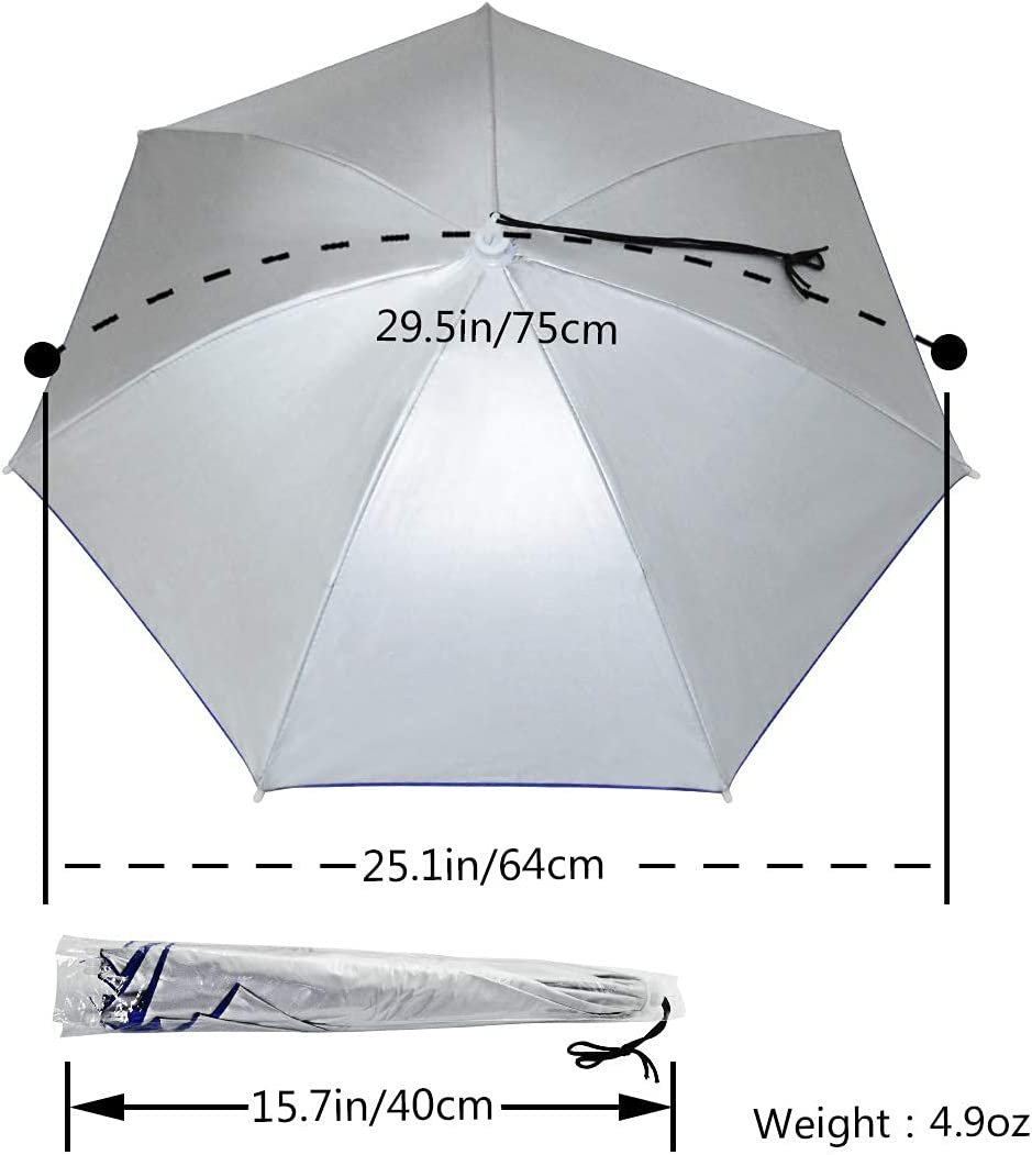 NEW-Vi Umbrella Hat cappello ombrello blu con presa d’aria