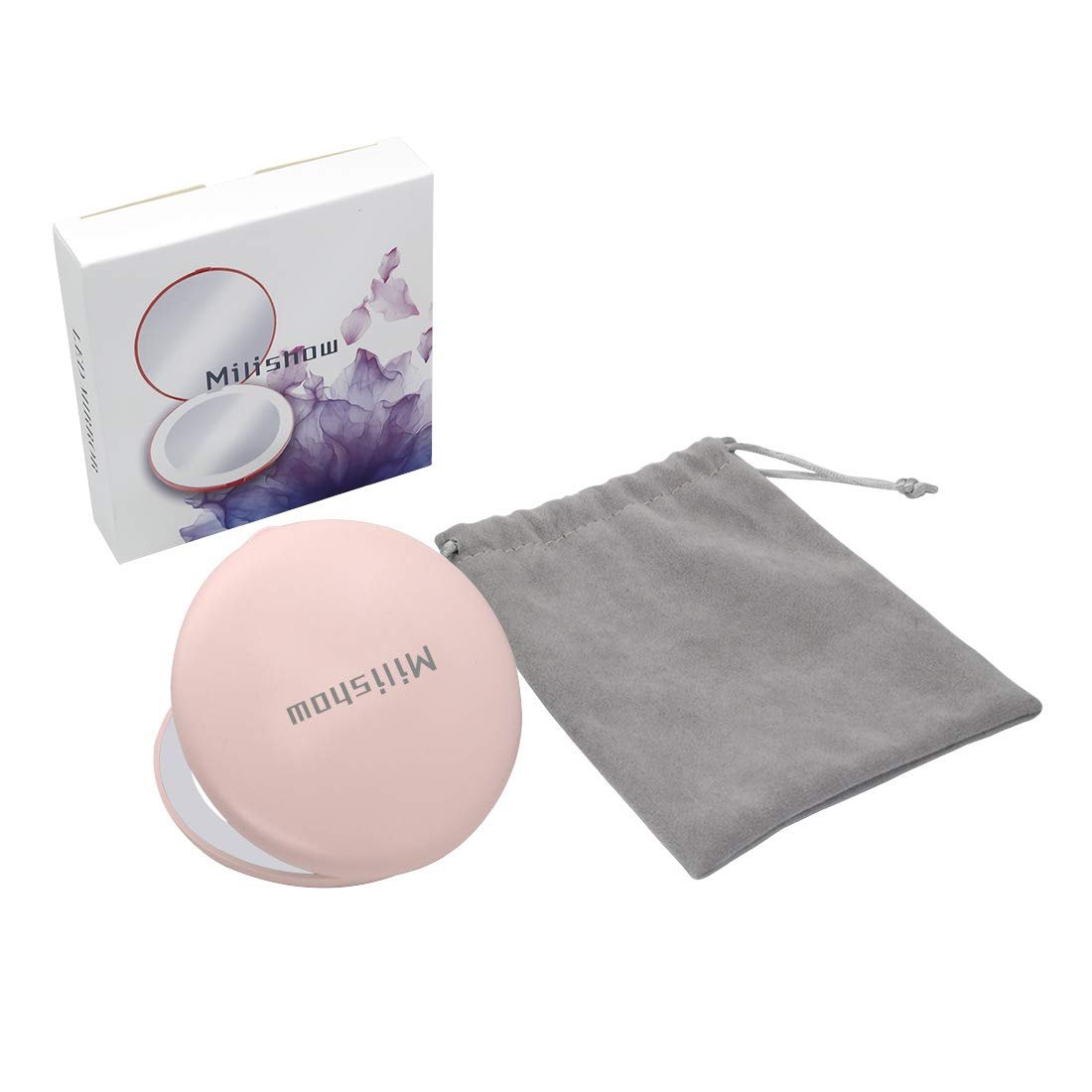 NEW-Vi Beauty Mirror Milishow Rechargeable LED Mirror specchio rosa ricaricabile