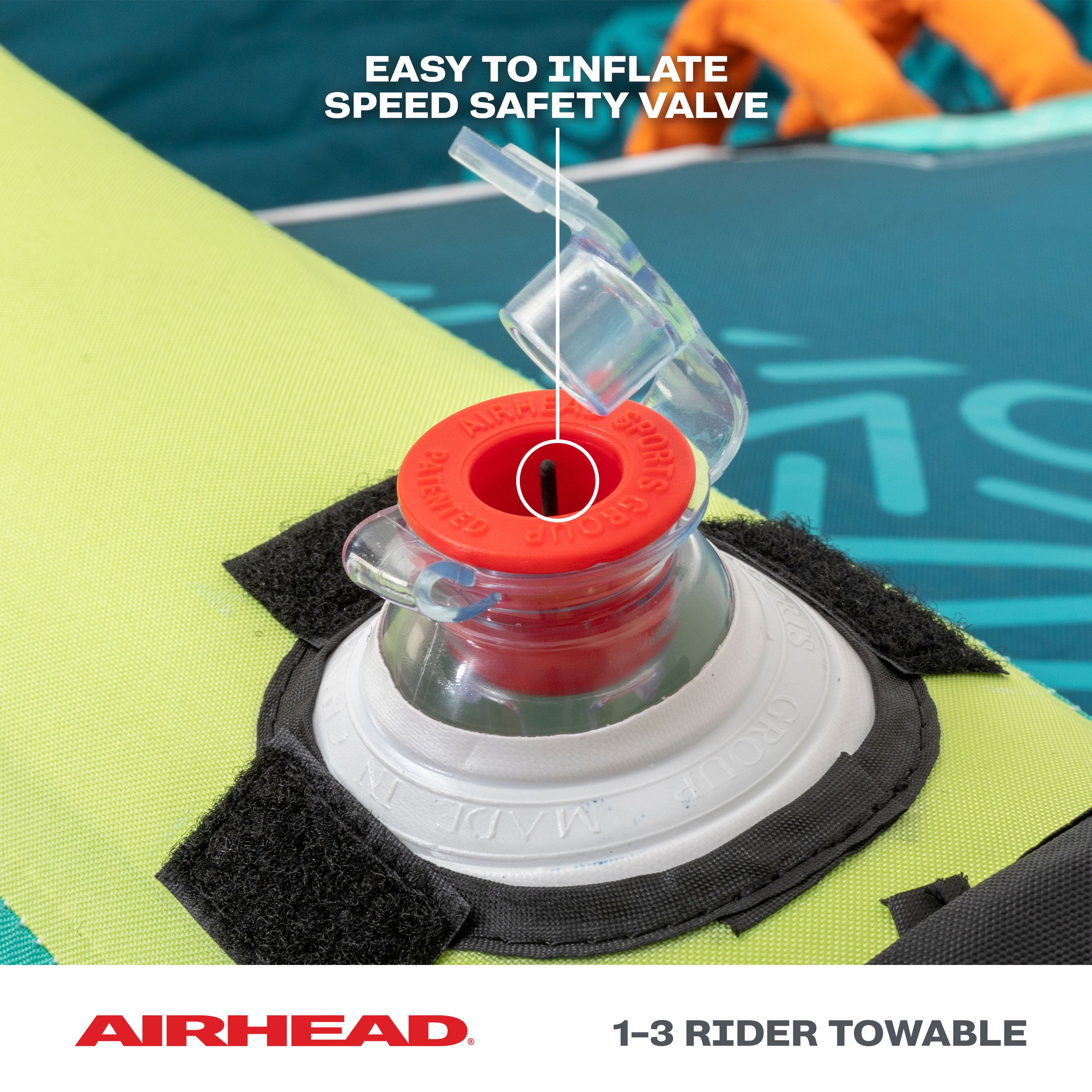 AIRHEAD Towable Tubes Chill 'N Thrill gonfiabile trainabile 1-3 posti con schienale
