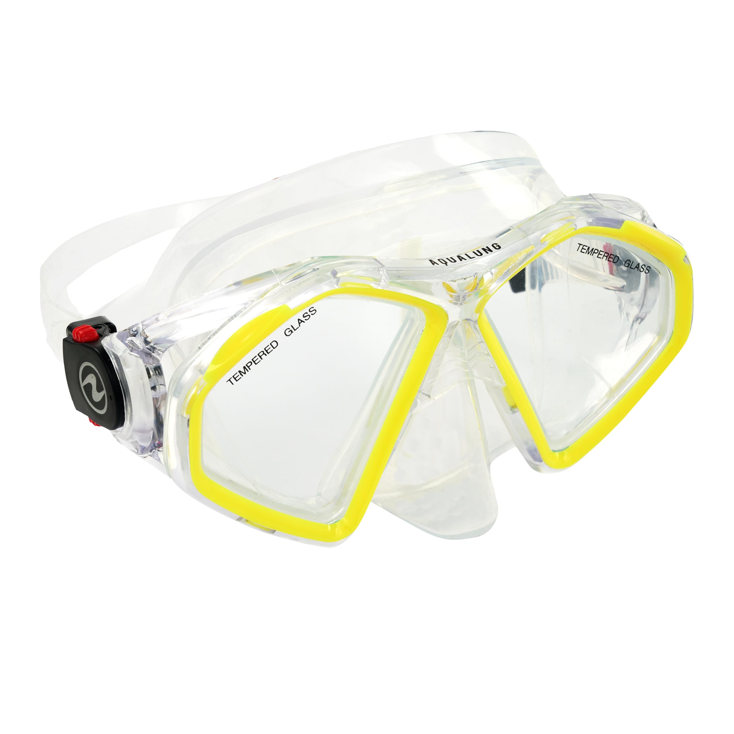 Aqualung Maschere da snorkeling Hawkeye maschera subacquea Giallo Rosso trasparente silicone