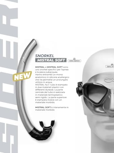 C4 Masks and Snorkels Mistral Soft snorkel da apnea