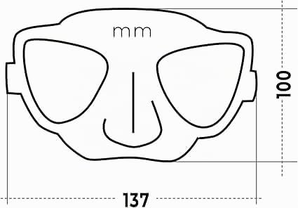 C4 Masks and Snorkels Falcon maschera nera antifog per apnea
