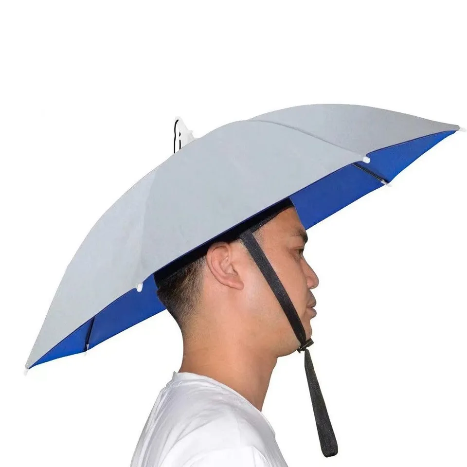 NEW-Vi Umbrella Hat cappello ombrello blu con presa d’aria