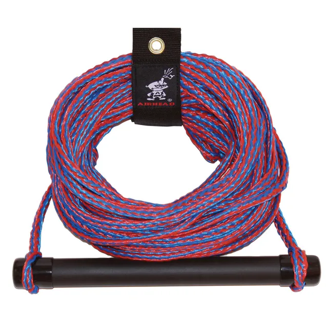 AIRHEAD Water Ski Ropes Rubber Handle corda sci nautico 75 ft rossa