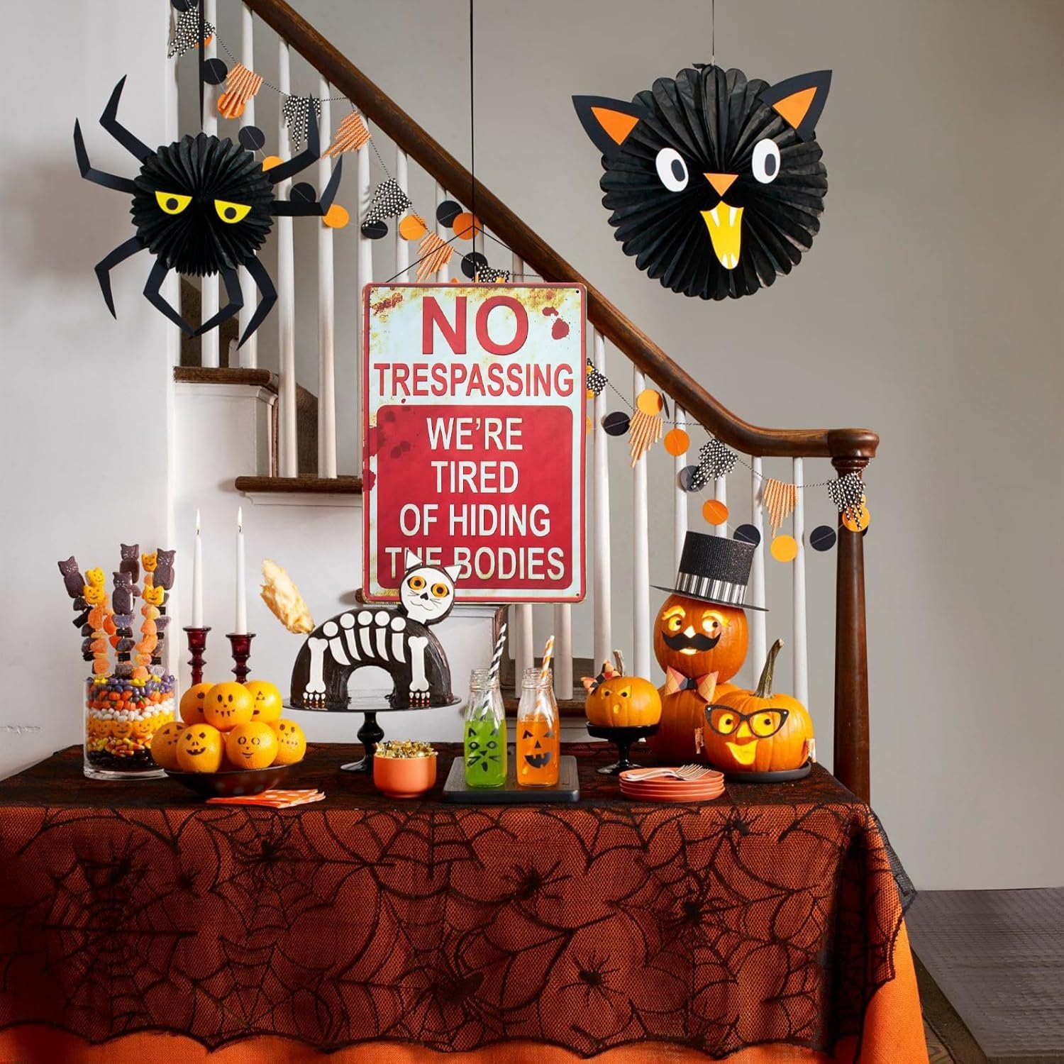 NEW-Vi Halloween Tin Signs cartello in metallo No Trespassing