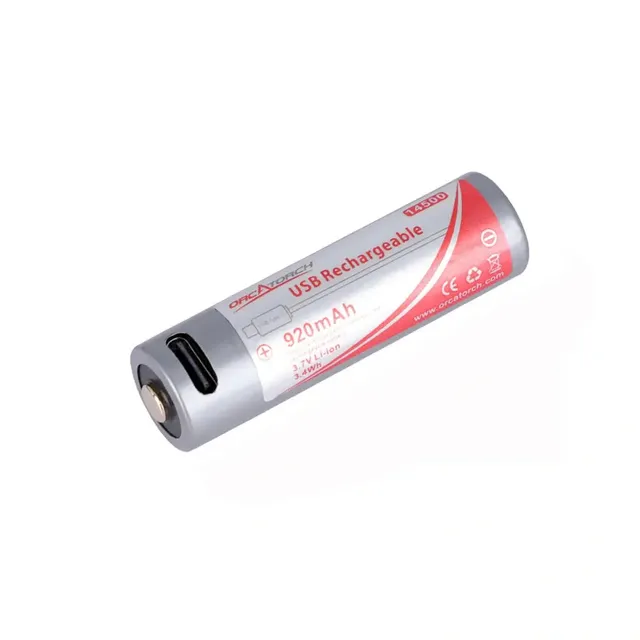 OrcaTorch Batteries & Chargers 14500 batteria USB-C 920 mAh 1 pezzo