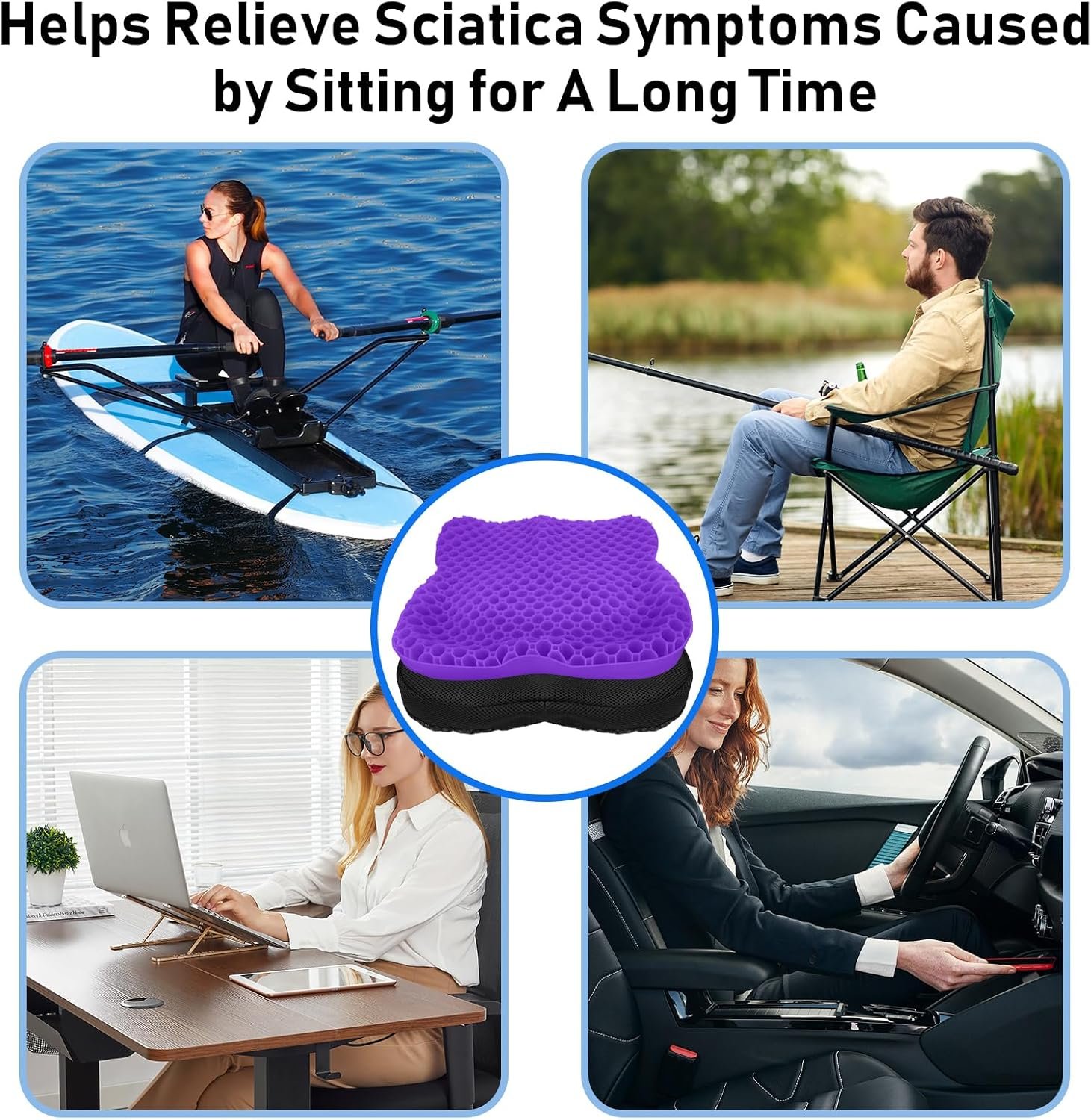 NEW-Vi Kayak Seat Cushion cuscino kayak gel impermeabile 7,5 cm
