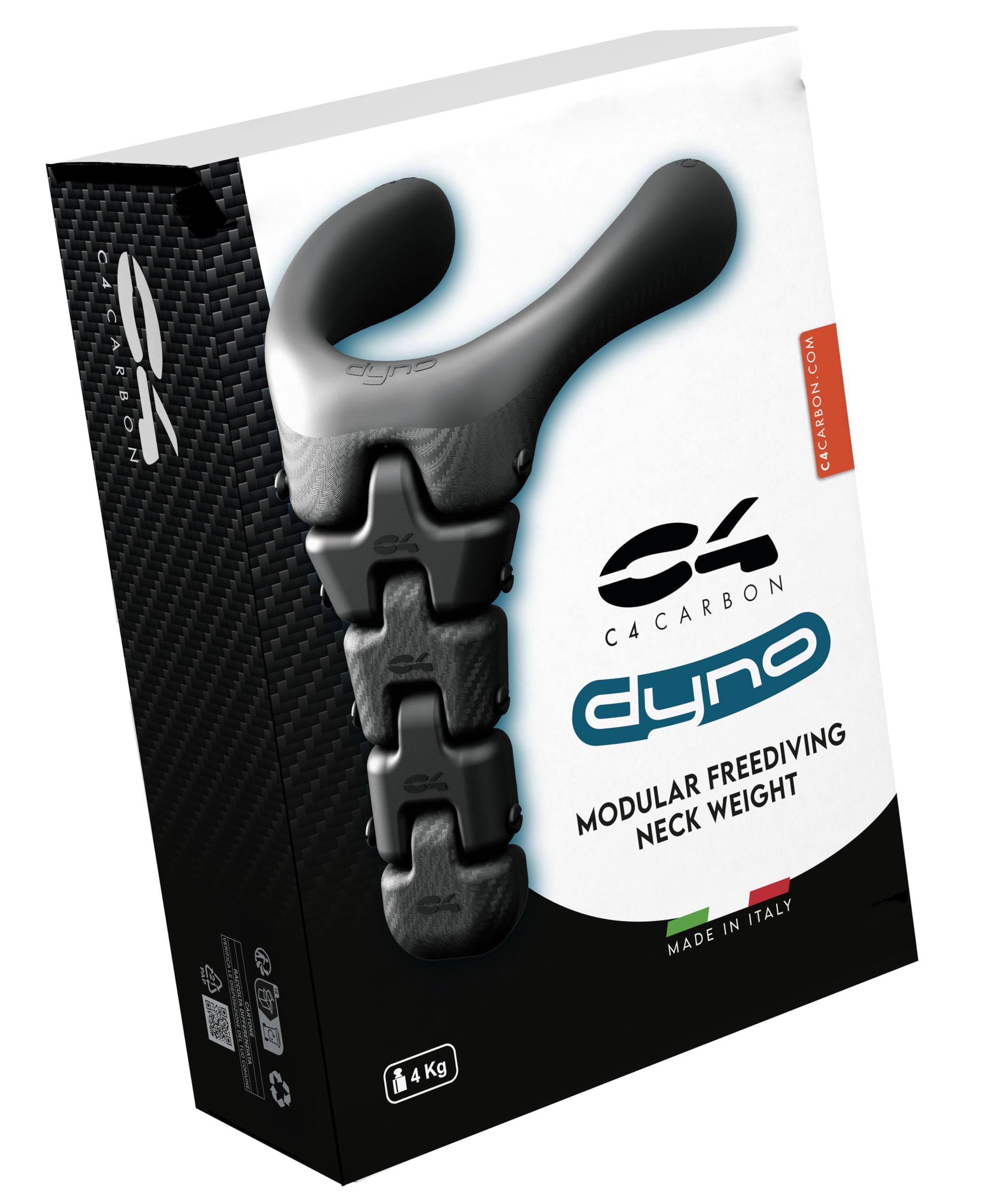 C4 Belts and Weights DYNO collare apnea modulabile nero 4 kg