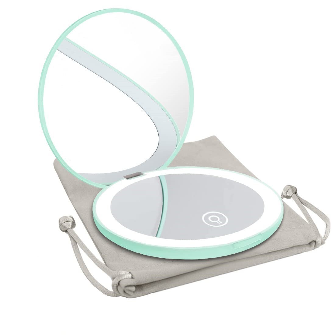 NEW-Vi Beauty Mirror Milishow LED Compact Mirror specchio compatto ciano
