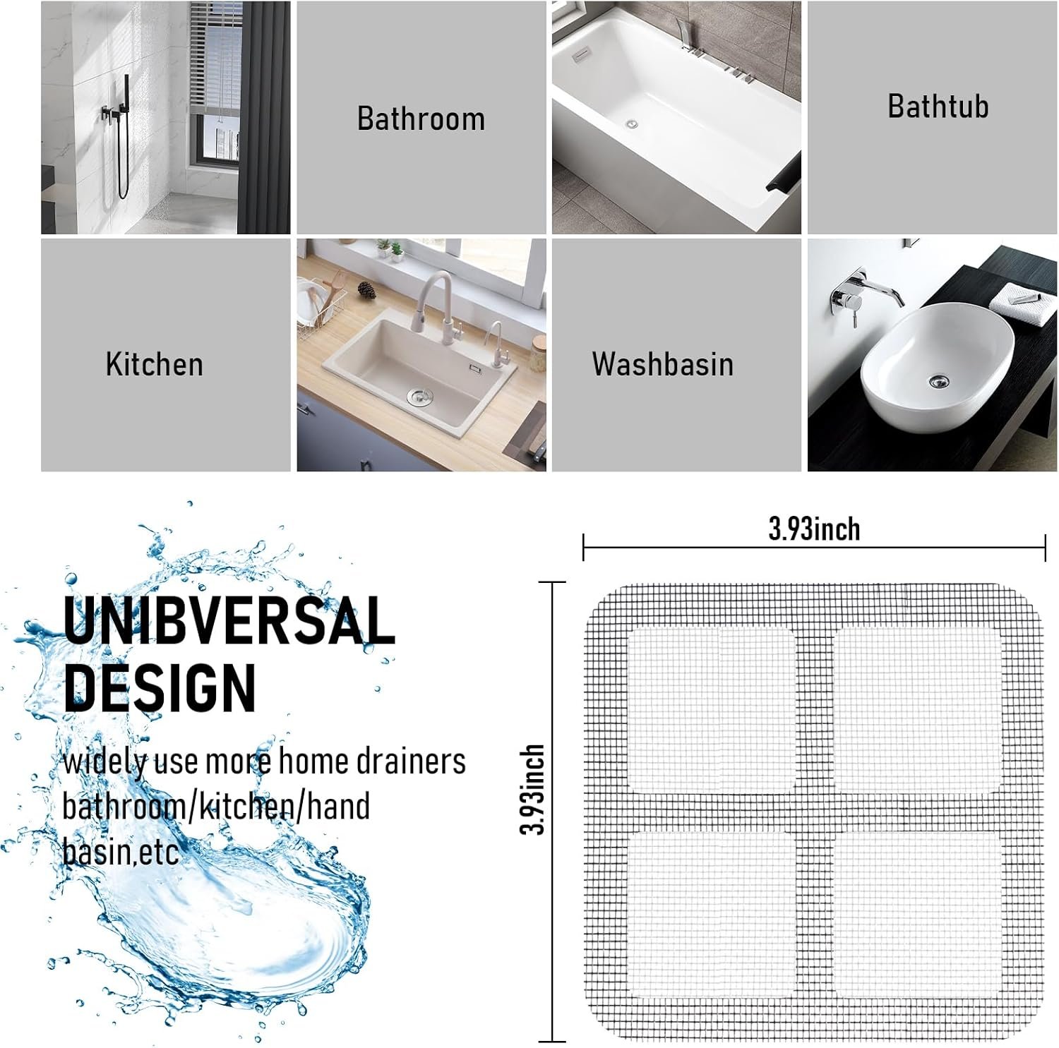 NEW-Vi Drain Covers copri scarico usa e getta 50 pezzi per doccia