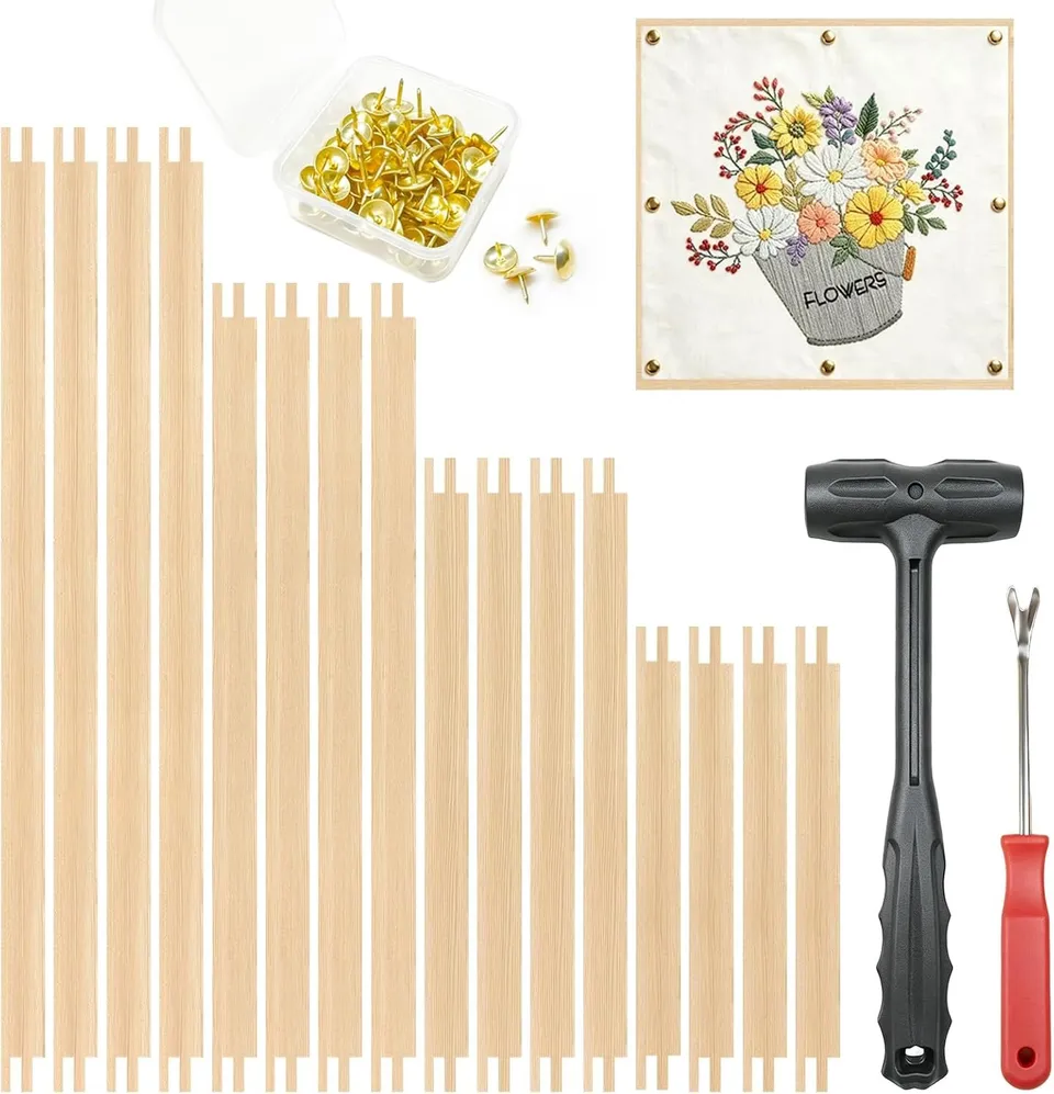 NEW-Vi Embroidery & Needlework stretcher bars telai ricamo 16 pezzi