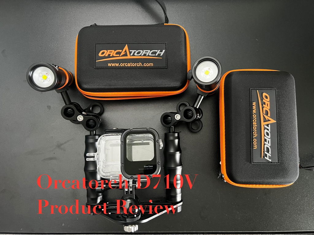 OrcaTorch U/W Photography D710V luce subacquea per GoPro bianca rossa UV