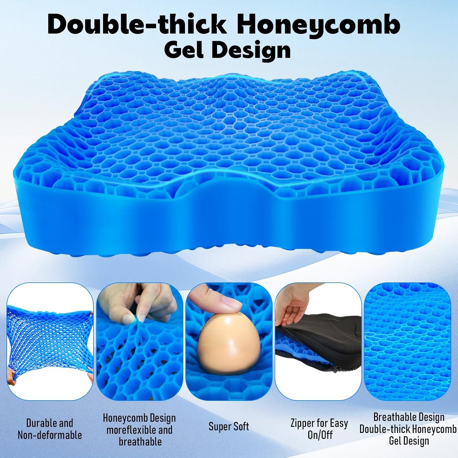 NEW-Vi Stadium Seat Cushion cuscino in gel grande traspirante