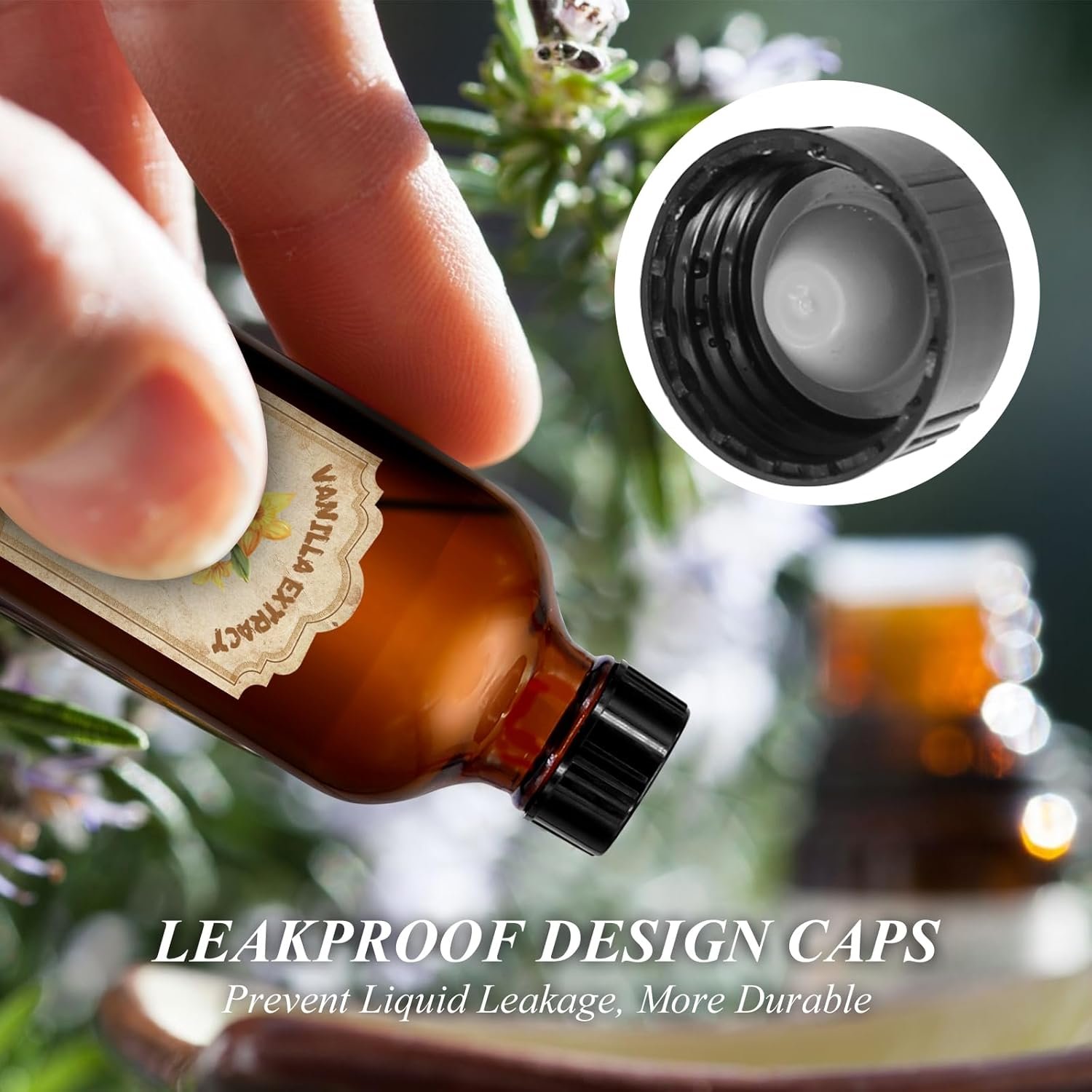 NEW-Vi Glass Bottles bottigliette vetro ambrato 60 ml 12 pezzi