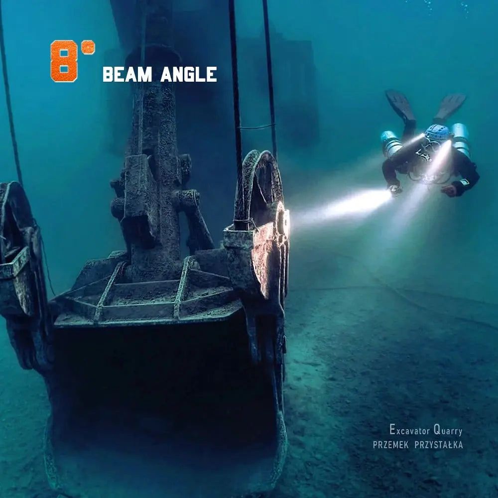 OrcaTorch Technical Diving D511 Max torcia subacquea 2200 lumen EU spot 8°