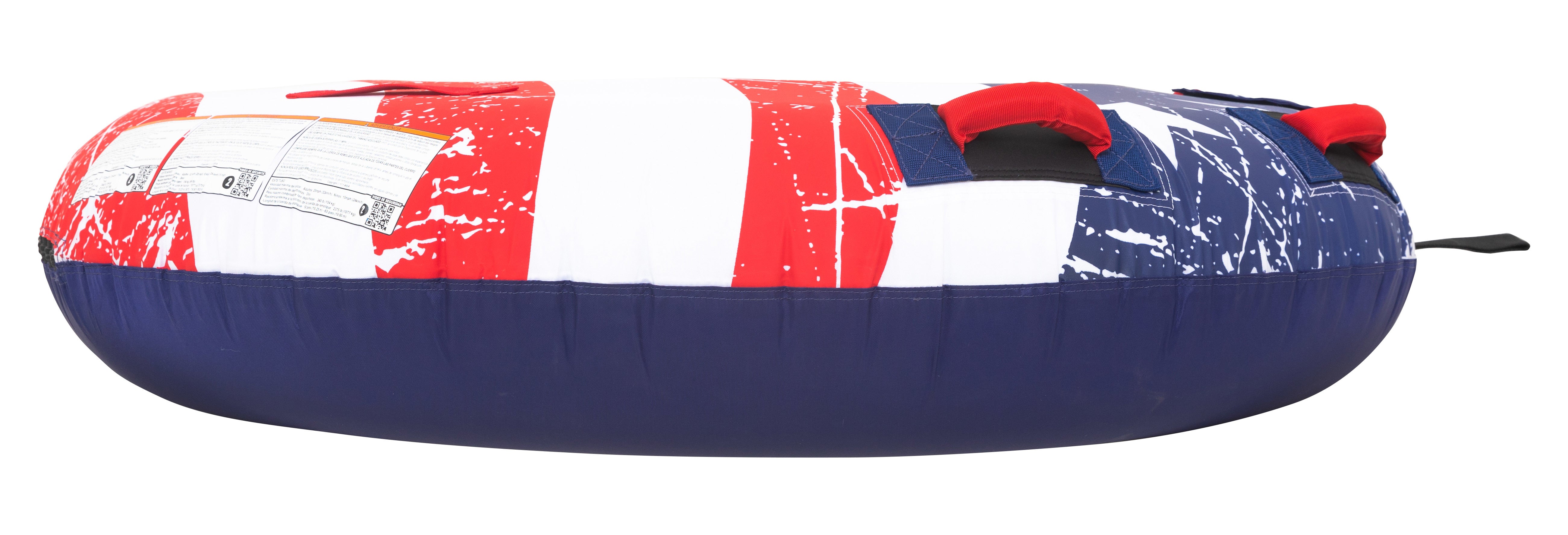 AIRHEAD Towable Tubes Stars & Stripes Kit ciambella trainabile 1 posto con pompa e corda